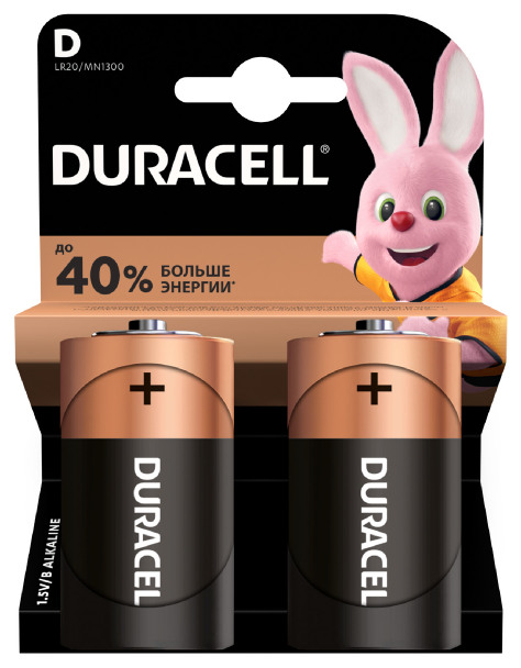 Батарейки Duracell LR20-2BL Basic 2 шт.
